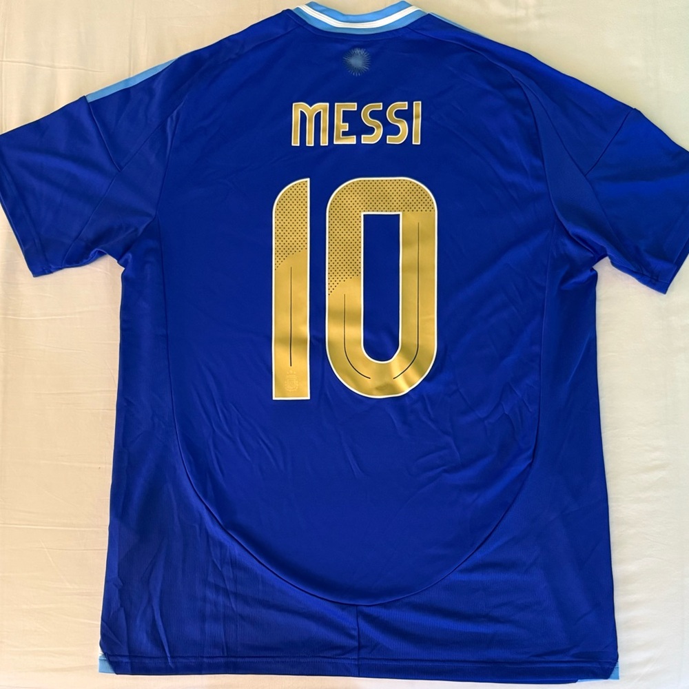 Adidas Argentina National Team Away 23/24 Soccer Jersey Messi 10 Men’s Size - Picture 7 of 9